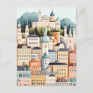 Cartão Postal Salzburg Áustria