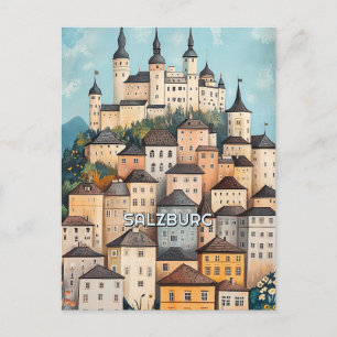 Cartão Postal Salzburg Áustria
