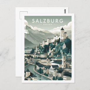 Cartão Postal Salzburg Austria Famous Viagem Place