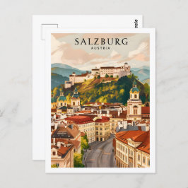Cartão Postal Salzburg Austria Famous Viagem Place