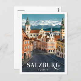 Cartão Postal Salzburg Austria Famous Viagem Place