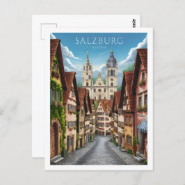 Cartão Postal Salzburg Austria Famous Viagem Place