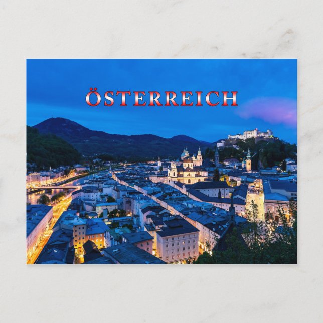 Cartão Postal Salzburgo 001N (Frente)