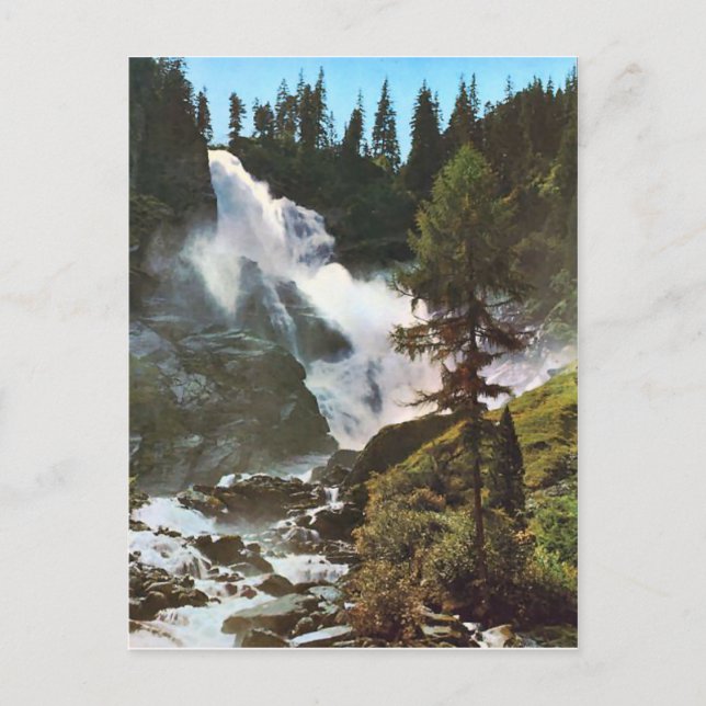 Cartão Postal Salzburgo, Oberber Krimler Wasserfalle (Frente)