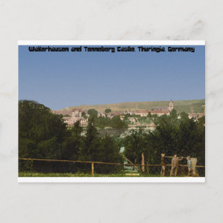 Cartão Postal Salzungen com o castelo, de Seeberg, Turíngia