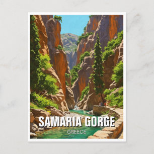 Cartão Postal Samaria Gorge Creta Grécia