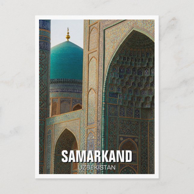 Cartão Postal Samarkand Uzbequistão Viagem (Frente)
