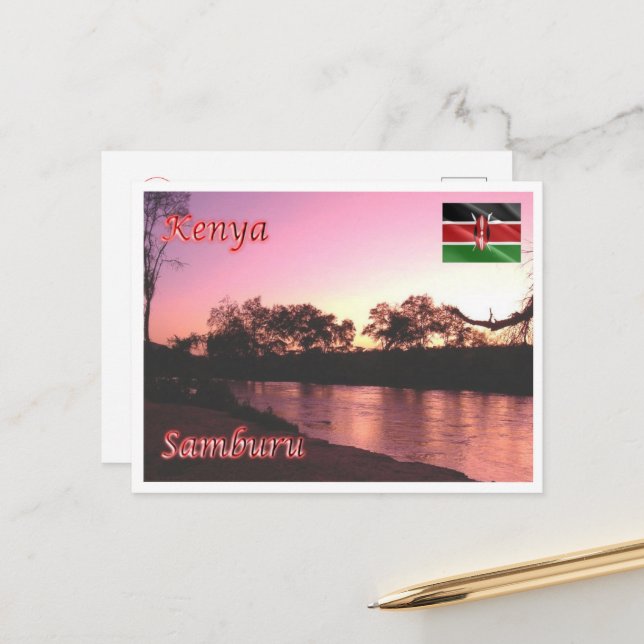 Cartão Postal Samburu - Kenya - (Frente/Verso In Situ)