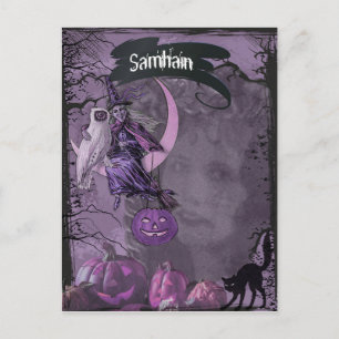 Cartão Postal Samhain Pagan Fantasy Art Postcard
