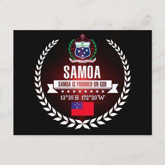 Cartão Postal Samoa (Frente)