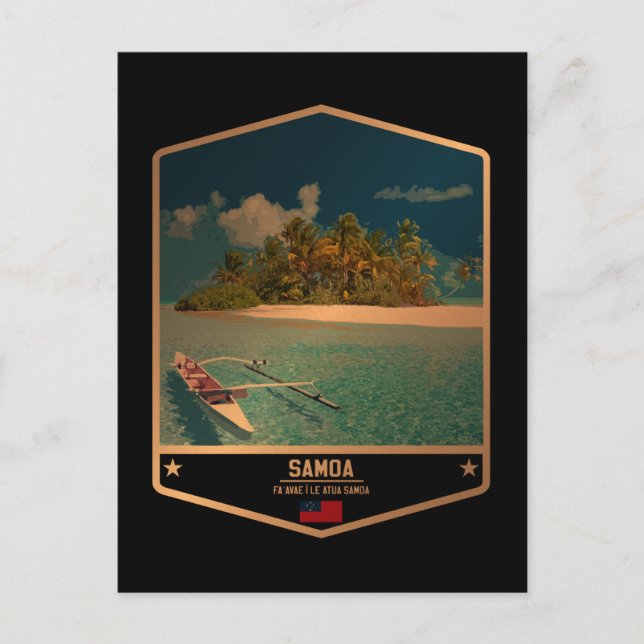 Cartão Postal Samoa (Frente)