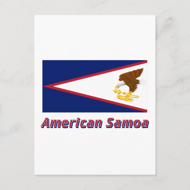 Cartão Postal Samoa Americana com Nome (Frente)