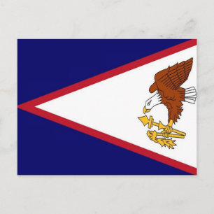 Cartão Postal Samoa Americana - Flag -