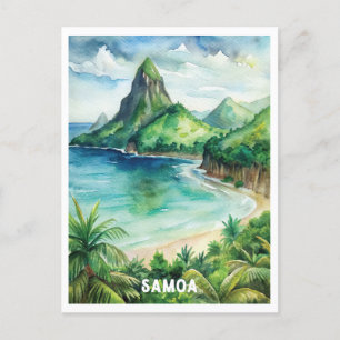 Cartão Postal Samoa National Park Watercolor Painting