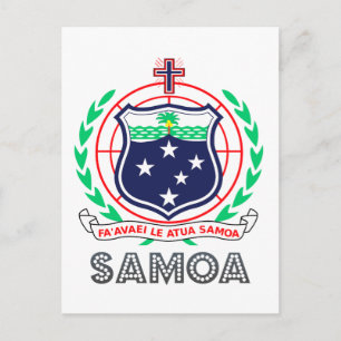 Cartão Postal Samoan Emblem