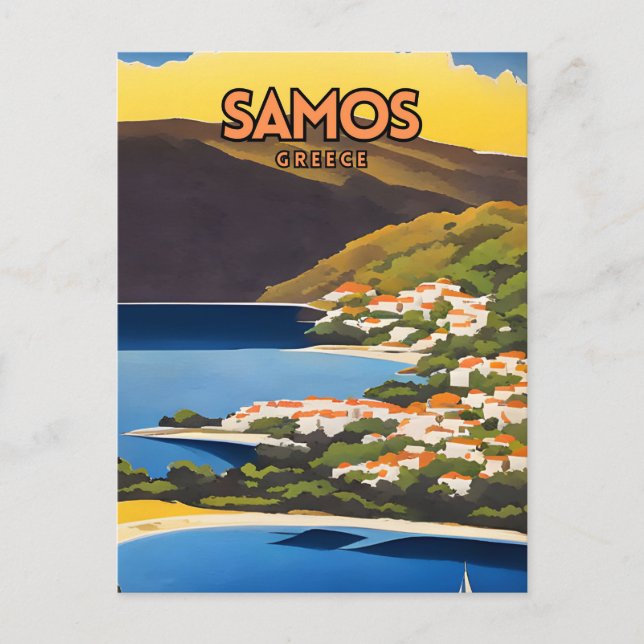Cartão Postal Samos Viagem (Frente)