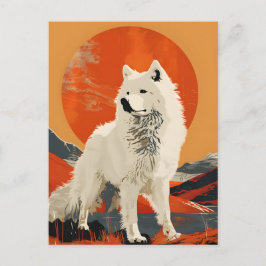 Cartão Postal Samoyed Vintage Art