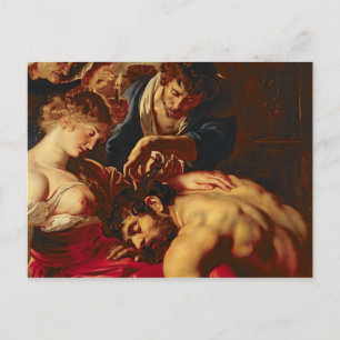 Cartão Postal Samson e Delilah, c.1609
