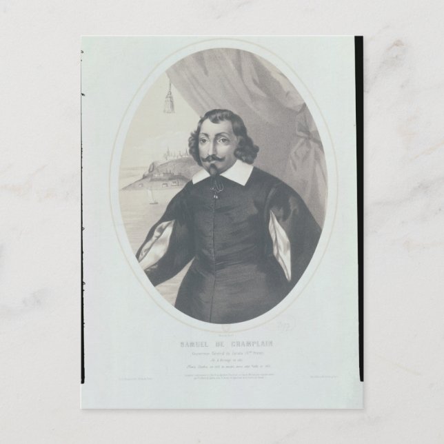 Cartão Postal Samuel de Champlain 1854 (Frente)