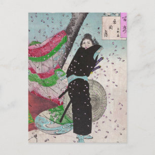 Cartão Postal Samurai da neve