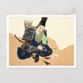 Cartão Postal Samurai do Momoyogusa-Flores de kamisaka Sekka