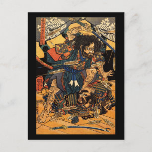 Cartão Postal Samurai em Combat, por volta de 1800