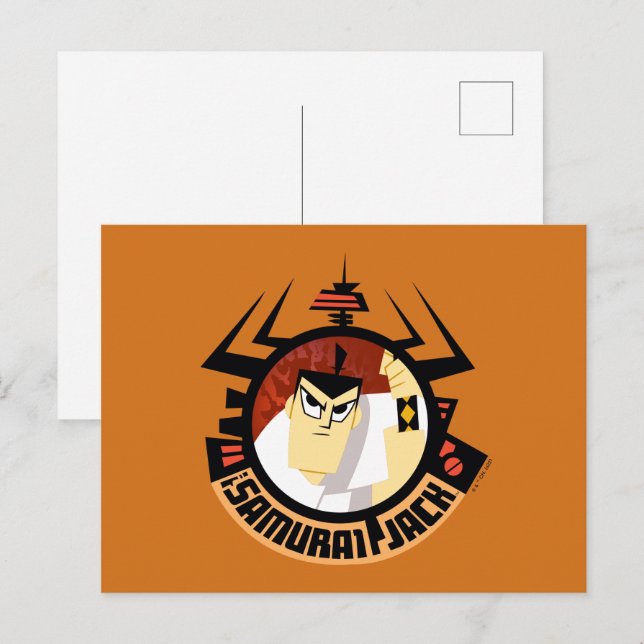 Cartão Postal Samurai Jack No Quadro Futurístico De Aku (Frente/Verso)