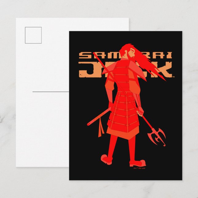 Cartão Postal Samurai Jack Red Warrior Graphic (Frente/Verso)