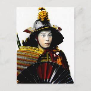 Cartão Postal Samurai Warrior do Antigo Japão 侍 Guerreiro Vin