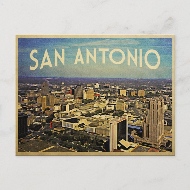 Cartão Postal San Antonio Texas Skyline (Frente)
