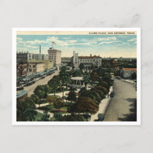 Cartão Postal San Antonio TX Alamo Plaza, 1923 Vintage inspirada