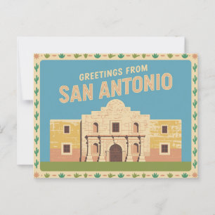 Cartão postal San Antonio Vintage   Saudações de