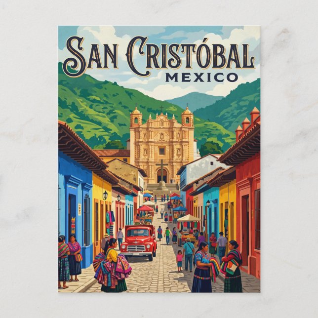 Cartão Postal San Cristóbal de las Casas México (Frente)