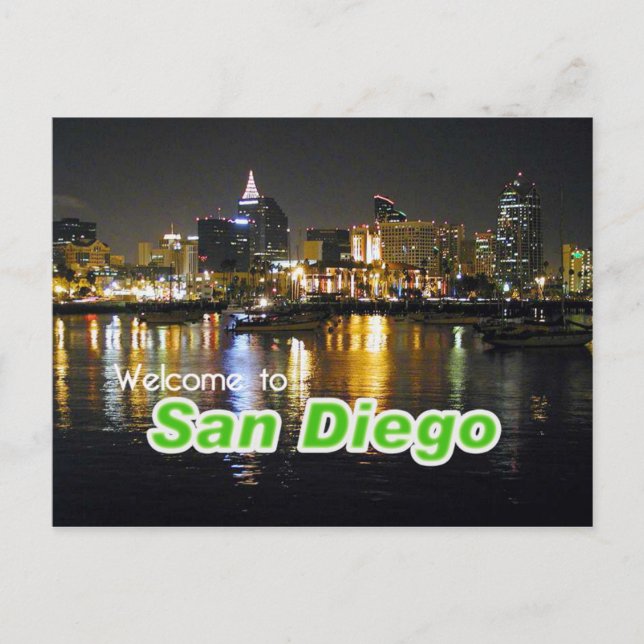 Cartão Postal San Diego à Noite (Frente)