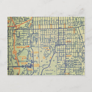 Cartão Postal San Diego, CA Vintage Map