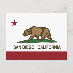 Cartão Postal San Diego California flag