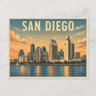 Cartão Postal San Diego Califórnia Vintage