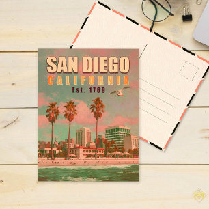 Cartão Postal San Diego California Vintage Souvenirs 1950