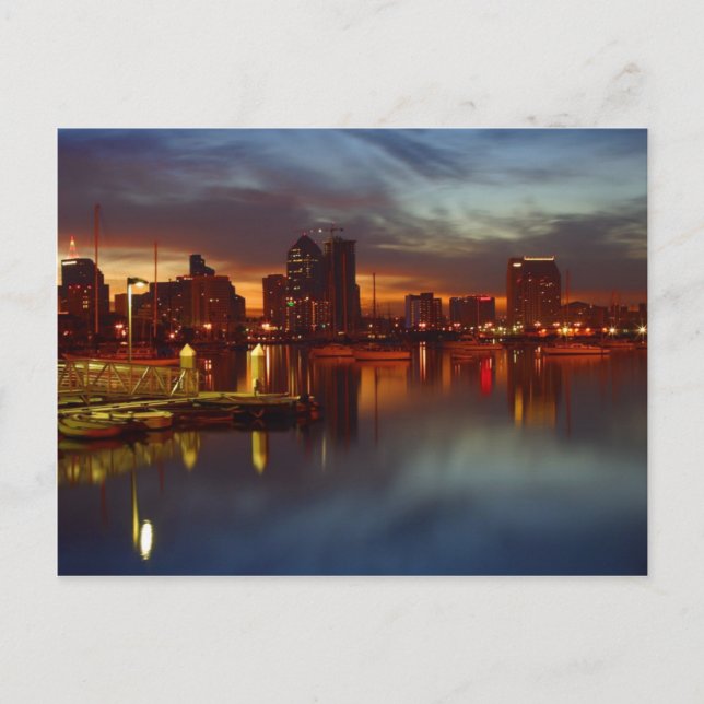 Cartão Postal San Diego Docks Night (Frente)