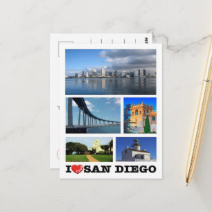 Cartão Postal San Diego - Eu Amo - Estados Unidos -