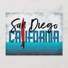 Cartão Postal San Diego Postcard California Surfboard
