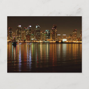 Cartão Postal San Diego Skyline Night
