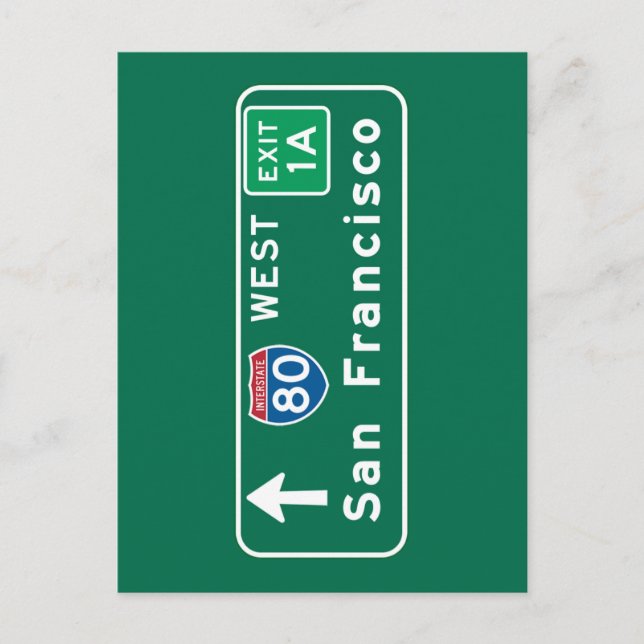 Cartão Postal San Francisco, CA Road Sign (Frente)