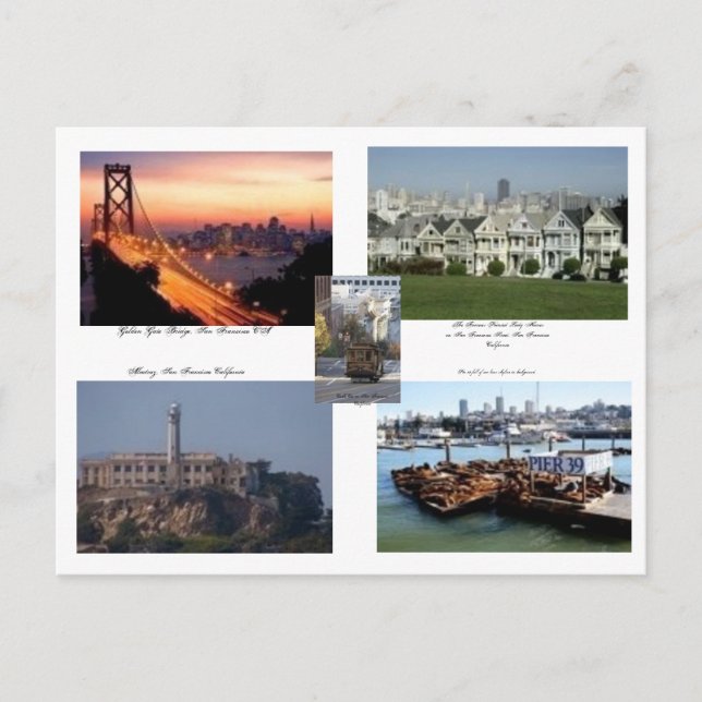 Cartão Postal San Francisco Califórnia (Frente)