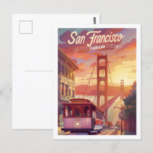 Cartão Postal San Francisco California Viagens vintage Place