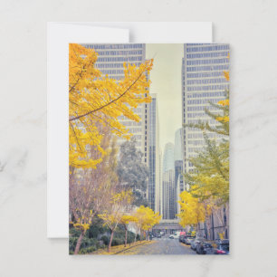 Cartão Postal San Francisco Cityscape Autumn Street