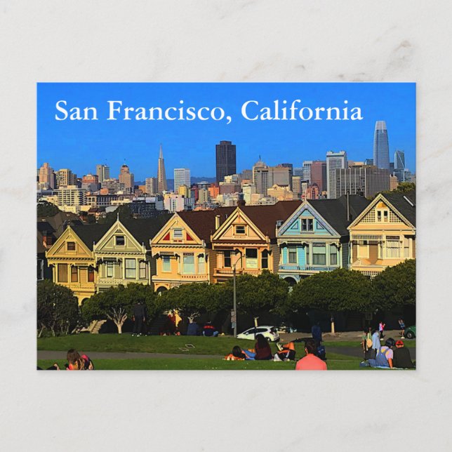 Cartão postal San Francisco Painted Ladies #1-2 (Frente)