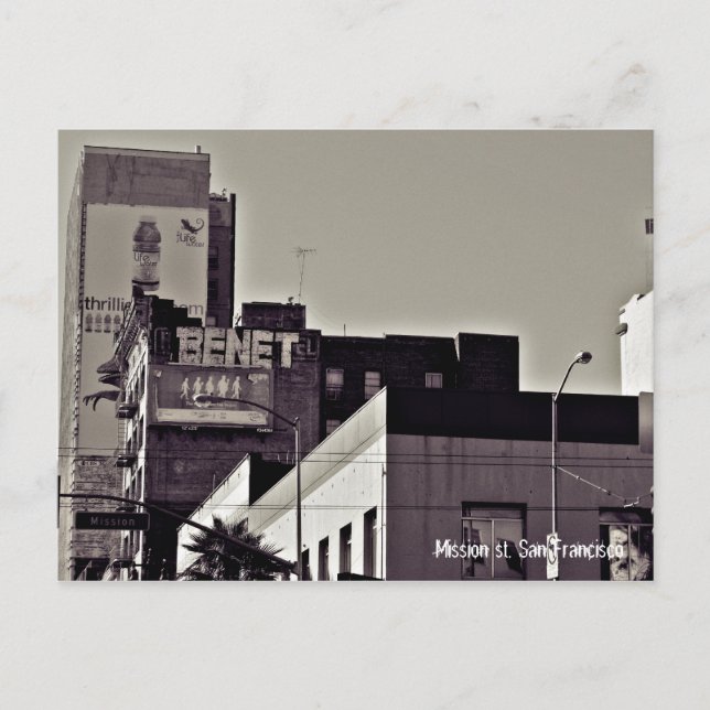 Cartão Postal san francisco, rua de missão (Frente)