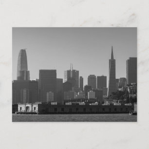 Cartão Postal San Francisco Skyline Monocromo - Foto Cityscape