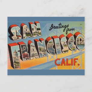 Cartão Postal San Francisco Vintage